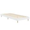 White Bed Frame 75x190 cm - Durable Engineered Wood