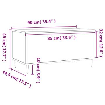 Stylish White Coffee Table - 90x44.5x45 cm | HipoMarket