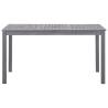 Garden Table Grey Wash 140x80 cm - Solid Acacia Wood