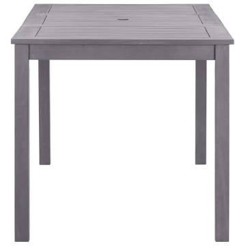 Garden Table Grey Wash 140x80 cm - Solid Acacia Wood