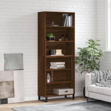 Stylish Highboard Brown Oak - Modern Engineered Wood Design