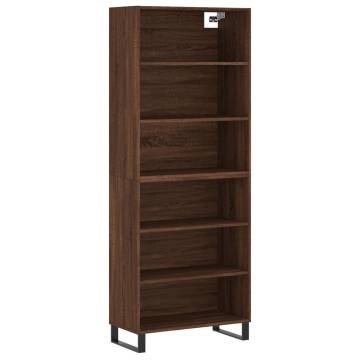 Stylish Highboard Brown Oak - Modern Engineered Wood Design