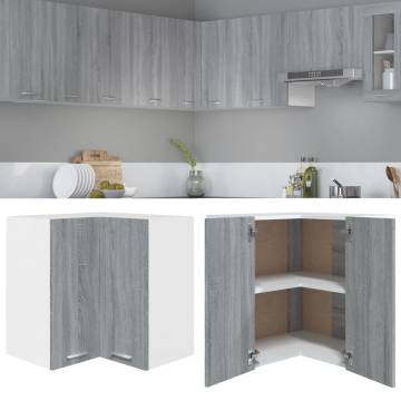 Hanging Corner Cabinet Grey Sonoma - Efficient Storage Solution