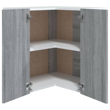 Hanging Corner Cabinet Grey Sonoma - Efficient Storage Solution