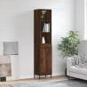 Highboard Brown Oak 34.5x34x180 cm Engineered Wood Colour brown oak Quantity in Package 1 Model 1 wood door 