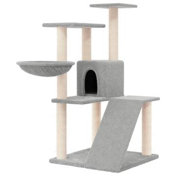 Cat Tree with Sisal Scratching Posts - Light Grey 94 cm