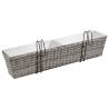 Balcony Raised Beds 2 pcs - Grey Poly Rattan Planters