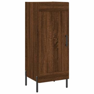 Elegant Brown Oak Highboard - 34.5x34x180 cm | HipoMarket