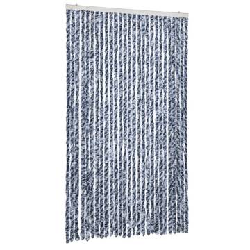 Insect Curtain Blue & White 118x220 cm | Hipomarket UK