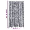 Insect Curtain Silver 118x220 cm | Chenille for Home & Caravan