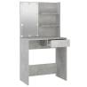 Dressing Table with LED - Concrete Grey 74.5x40x141 cm