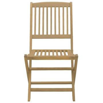 Folding Garden Chairs 2 pcs - Solid Acacia Wood | HipoMarket UK