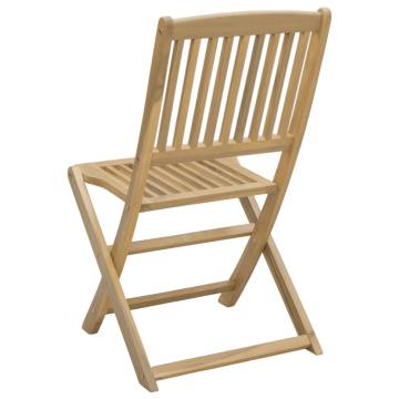 Folding Garden Chairs 2 pcs - Solid Acacia Wood | HipoMarket UK