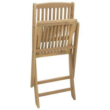 Folding Garden Chairs 2 pcs - Solid Acacia Wood | HipoMarket UK