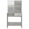 Dressing Table with LED - Concrete Grey 74.5x40x141 cm