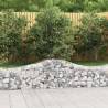 Arched Gabion Baskets - 9 pcs Galvanised Iron for Garden