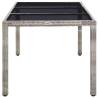 Trendy Grey Garden Table - 190x90 cm Poly Rattan | HipoMarket