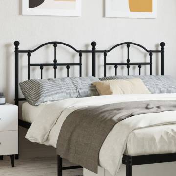 Stylish Black Metal Headboard - 150 cm | Hipo Market