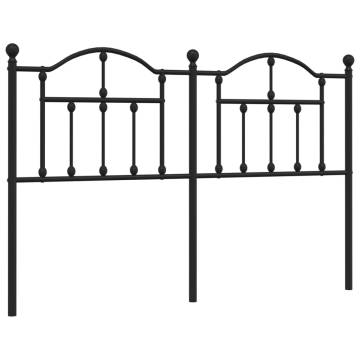 Stylish Black Metal Headboard - 150 cm | Hipo Market