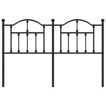 Stylish Black Metal Headboard - 150 cm | Hipo Market