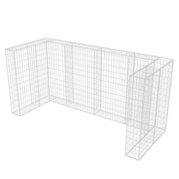 Gabion Triple Wheelie Bin Surround Steel - 250x100x120 cm