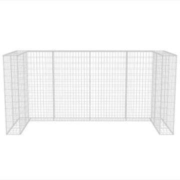 Gabion Triple Wheelie Bin Surround Steel - 250x100x120 cm