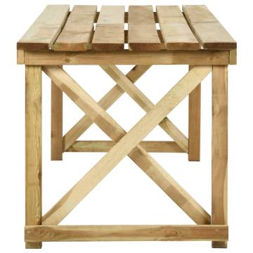 Garden Table 200x79x75 cm - Durable Pinewood for Your Outdoor Space