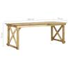 Garden Table 200x79x75 cm - Durable Pinewood for Your Outdoor Space