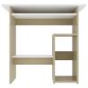 Modern White and Sonoma Oak Desk - 80x45x74 cm | HipoMarket