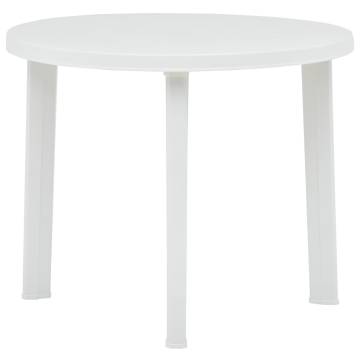 Garden Table White 89 cm - Durable and Stylish Outdoor Furniture