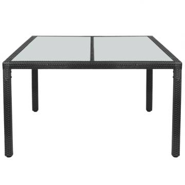 Black Rattan Garden Table 150x90x75 cm - Stylish & Durable