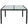 Black Rattan Garden Table 150x90x75 cm - Stylish & Durable