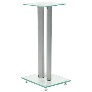 Speaker Stands - 2 pcs Tempered Glass Pillars | HipoMarket