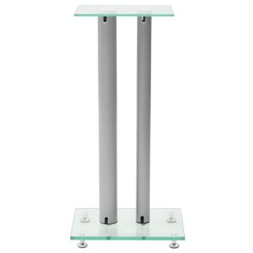 Speaker Stands - 2 pcs Tempered Glass Pillars | HipoMarket