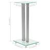 Speaker Stands - 2 pcs Tempered Glass Pillars | HipoMarket