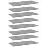 Bookshelf Boards 8 pcs Concrete Grey 60x30x1.5 cm Engineered Wood Colour concrete grey Size 60 x 30 x 1.5 cm Quantity in Package 8 