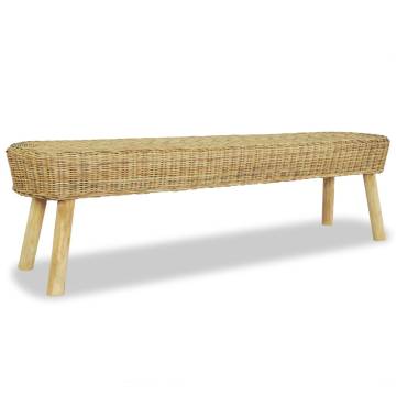 Hall Bench 160x35 cm Natural Rattan - Rustic Charm