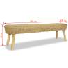 Hall Bench 160x35 cm Natural Rattan - Rustic Charm