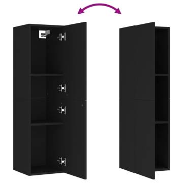 Stylish Black TV Cabinets Set - 2 pcs | HipoMarket