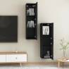 Stylish Black TV Cabinets Set - 2 pcs | HipoMarket