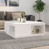 Coffee Table White 100x101x40.5 cm Solid Wood Pine Colour white Size 100 x 101 x 40.5 cm Quantity in Package 1 