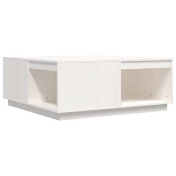 Elegant White Coffee Table - Solid Pine Wood | HipoMarket