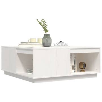 Elegant White Coffee Table - Solid Pine Wood | HipoMarket