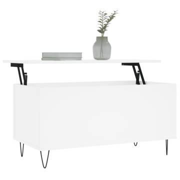 Elegant White Coffee Table - 90x44.5 cm | HipoMarket