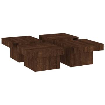 Elegant Brown Oak Coffee Table - 90x90 cm | Hipomarket