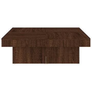 Elegant Brown Oak Coffee Table - 90x90 cm | Hipomarket