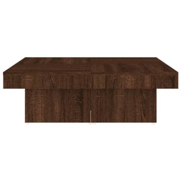 Elegant Brown Oak Coffee Table - 90x90 cm | Hipomarket