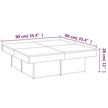 Elegant Brown Oak Coffee Table - 90x90 cm | Hipomarket