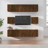 8 Piece TV Cabinet Set Brown Oak Engineered Wood Colour brown oak Quantity in Package 8 