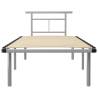 Grey Metal Bed Frame 90x200 cm - Elegant & Sturdy Design